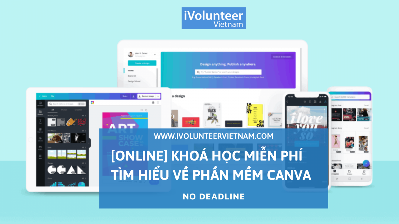 Online] Khóa Học Miễn Phí Tìm Hiểu Về Phần Mềm Canva - iVolunteer Vietnam