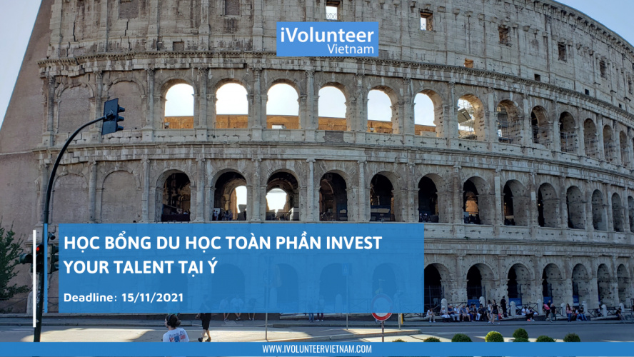 Học Bổng Du Học Toàn Phần Invest Your Talent Tại  Ý