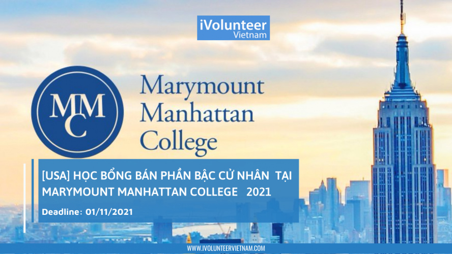 [USA] Học Bổng Bán Phần Bậc Cử Nhân  Tại Marymount Manhattan College 2021