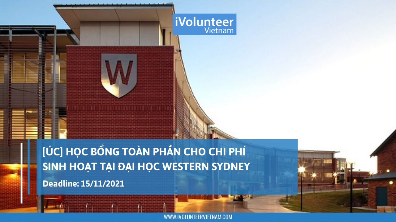 [Úc] Học Bổng Toàn Phần Cho Chi Phí Sinh Hoạt Tại Đại Học Western Sydney
