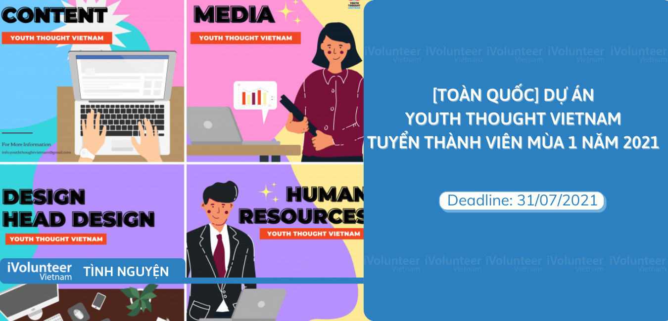 [Toàn Quốc] Dự Án Youth Thought Vietnam Tuyển Thành Viên Mùa 1 Năm 2021