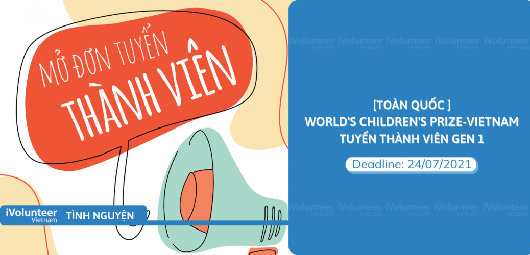 [Toàn Quốc] World's Children's Prize - Vietnam Tuyển Thành Viên Gen 1