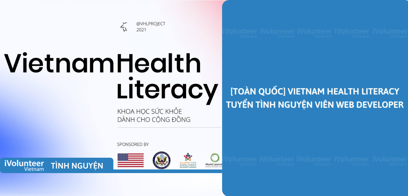 [Toàn Quốc] Vietnam Health Literacy Tuyển Tình Nguyện Viên Web Developer