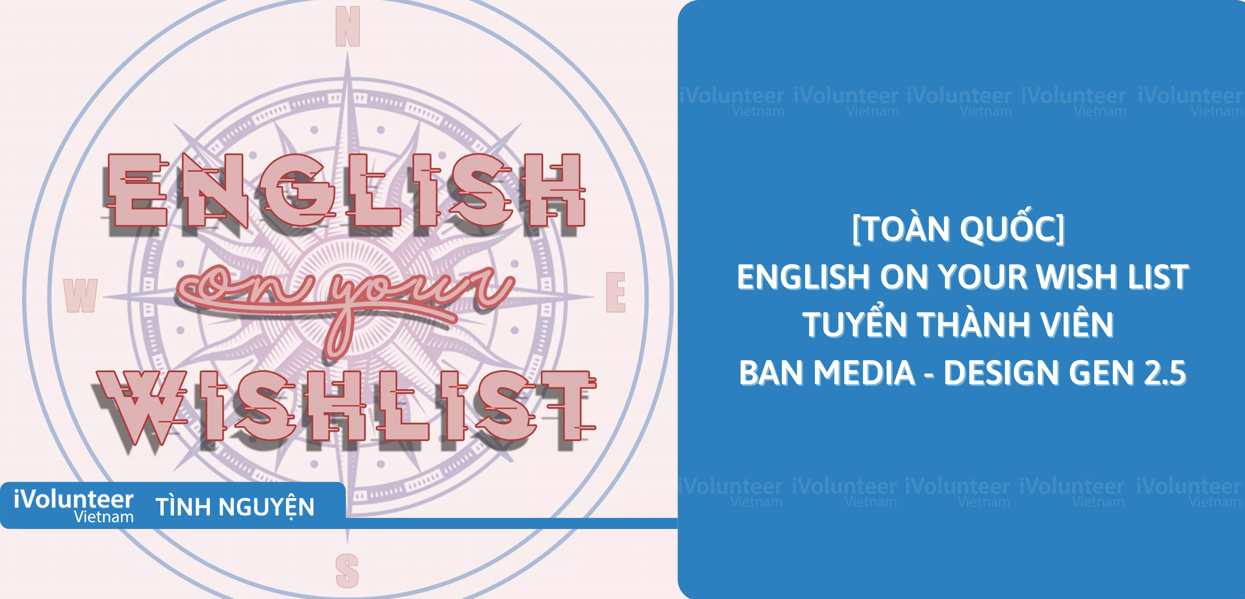 [Toàn Quốc] English On Your Wish List Tuyển Thành Viên Ban Media - Design Gen 2.5