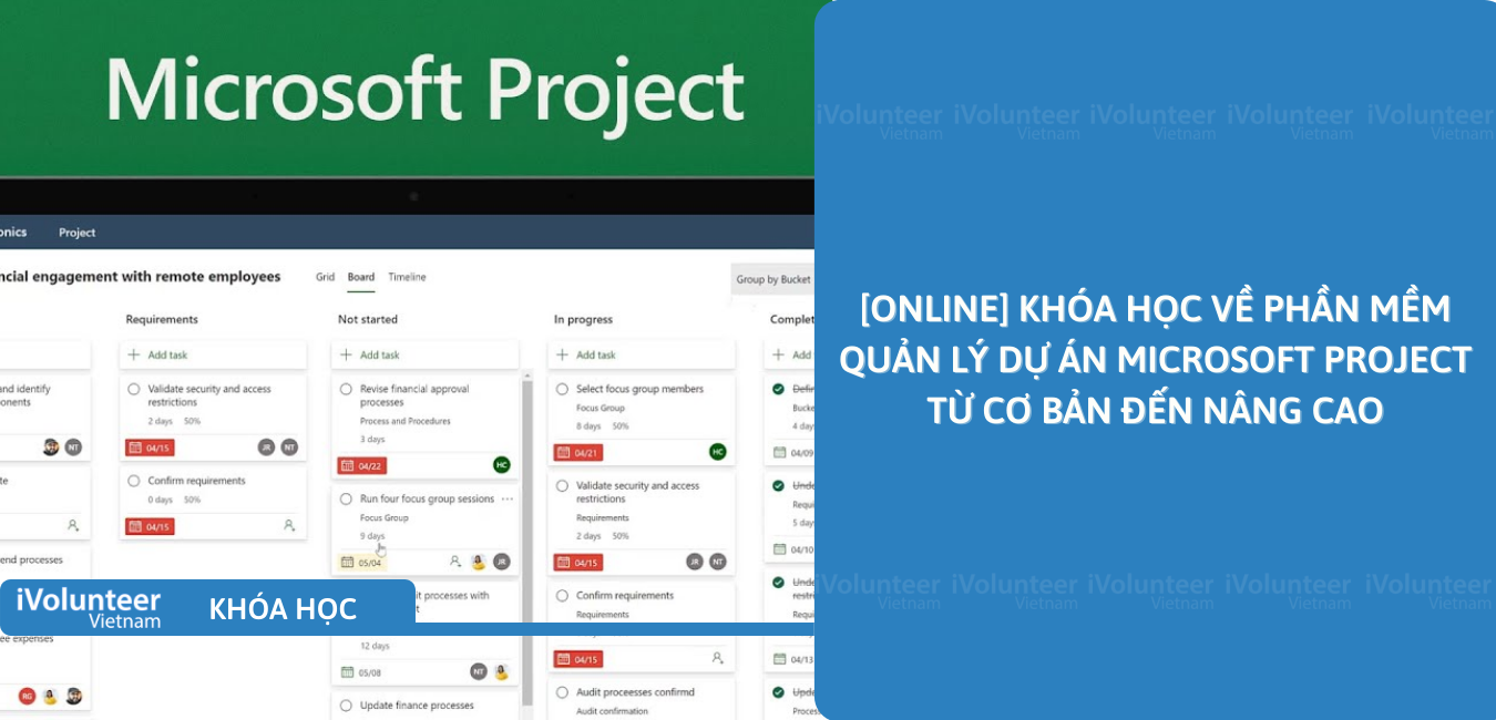 [Online] Khóa Học Về Phần Mềm Quản Lý Dự Án Microsoft Project Từ Cơ Bản Đến Nâng Cao