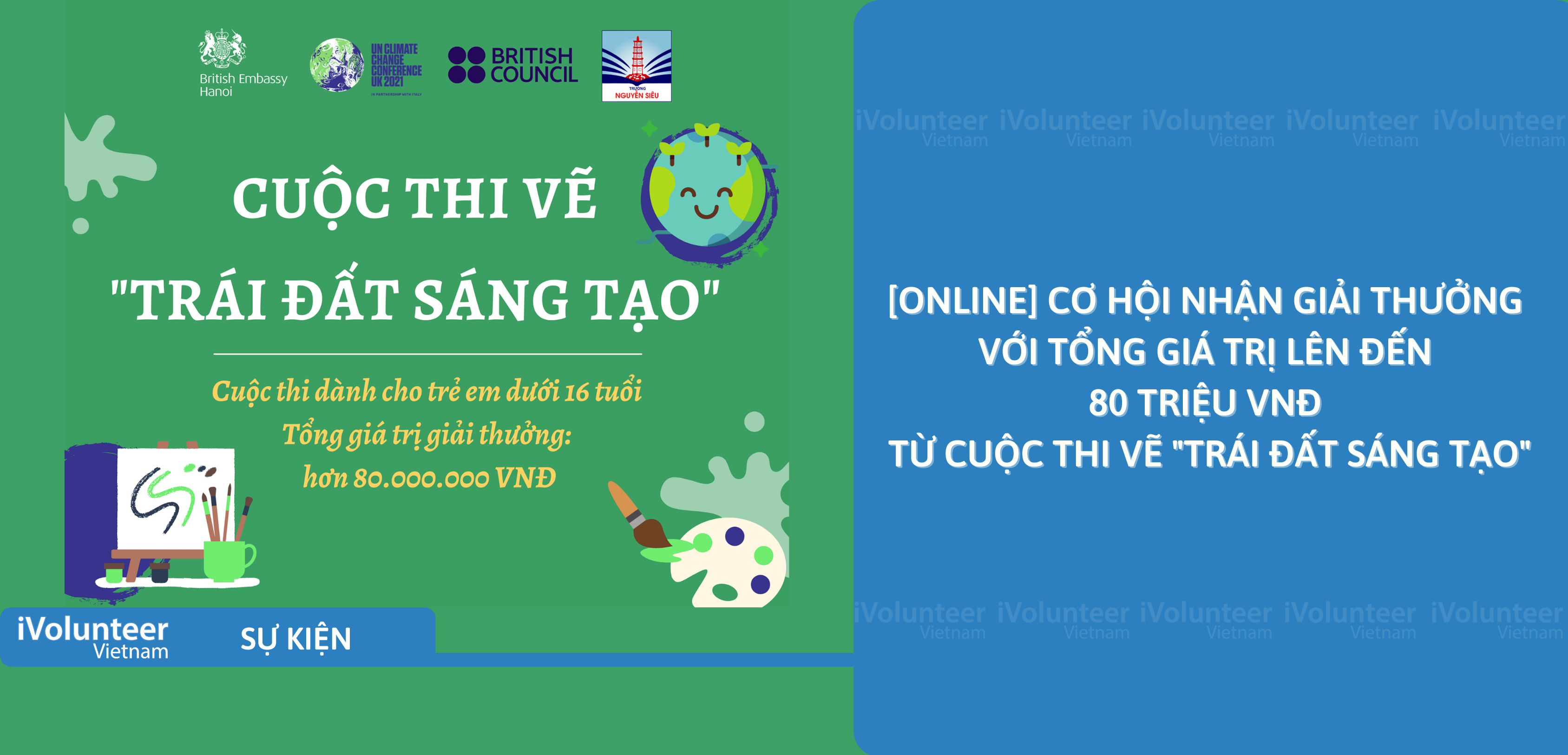 [Online] Cơ Hội Nhận Giải Thưởng Với Tổng Giá Trị Lên Đến 80 Triệu VNĐ Từ Cuộc Thi Vẽ 