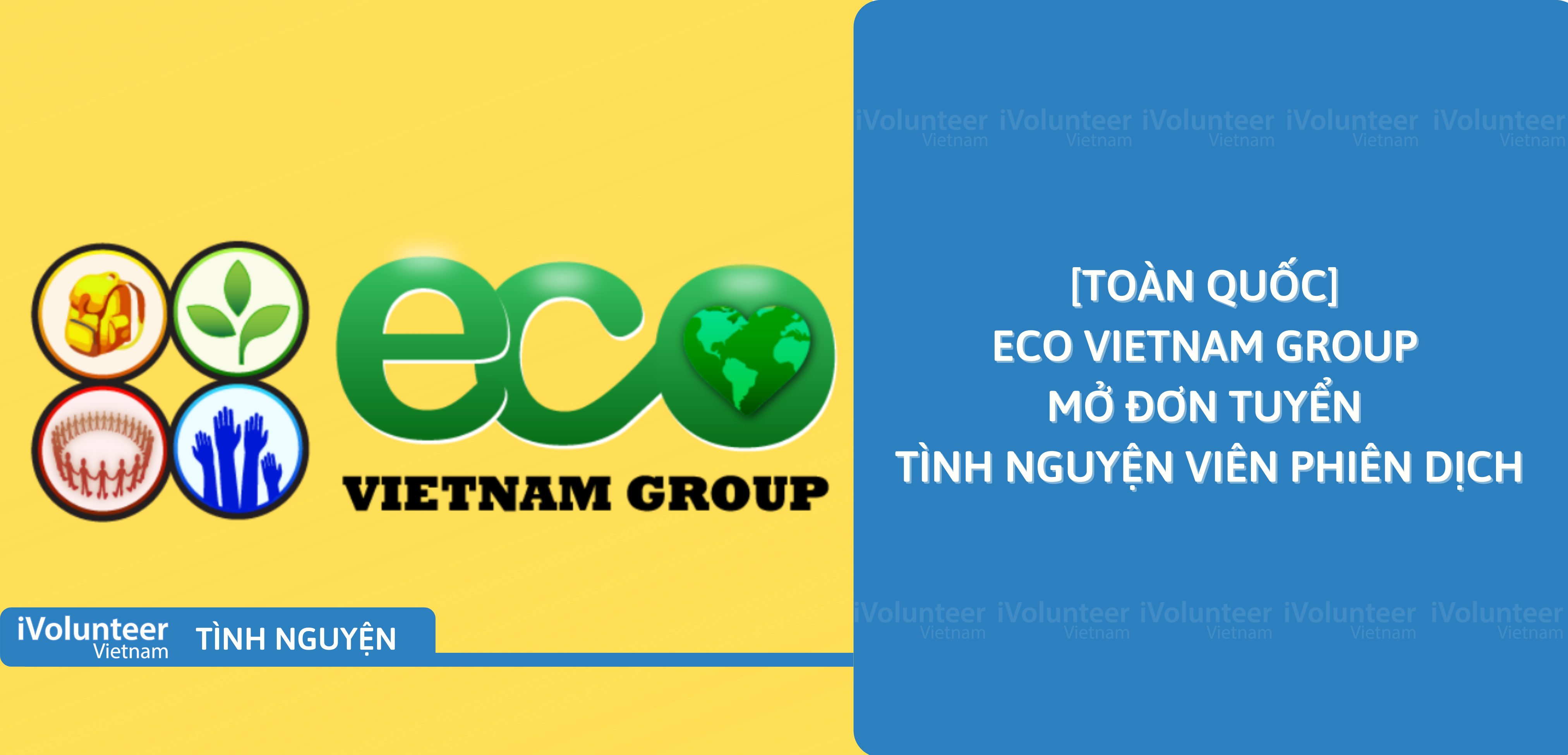 [Toàn Quốc] ECO Vietnam Group Mở Đơn Tuyển Tình Nguyện Viên Phiên Dịch