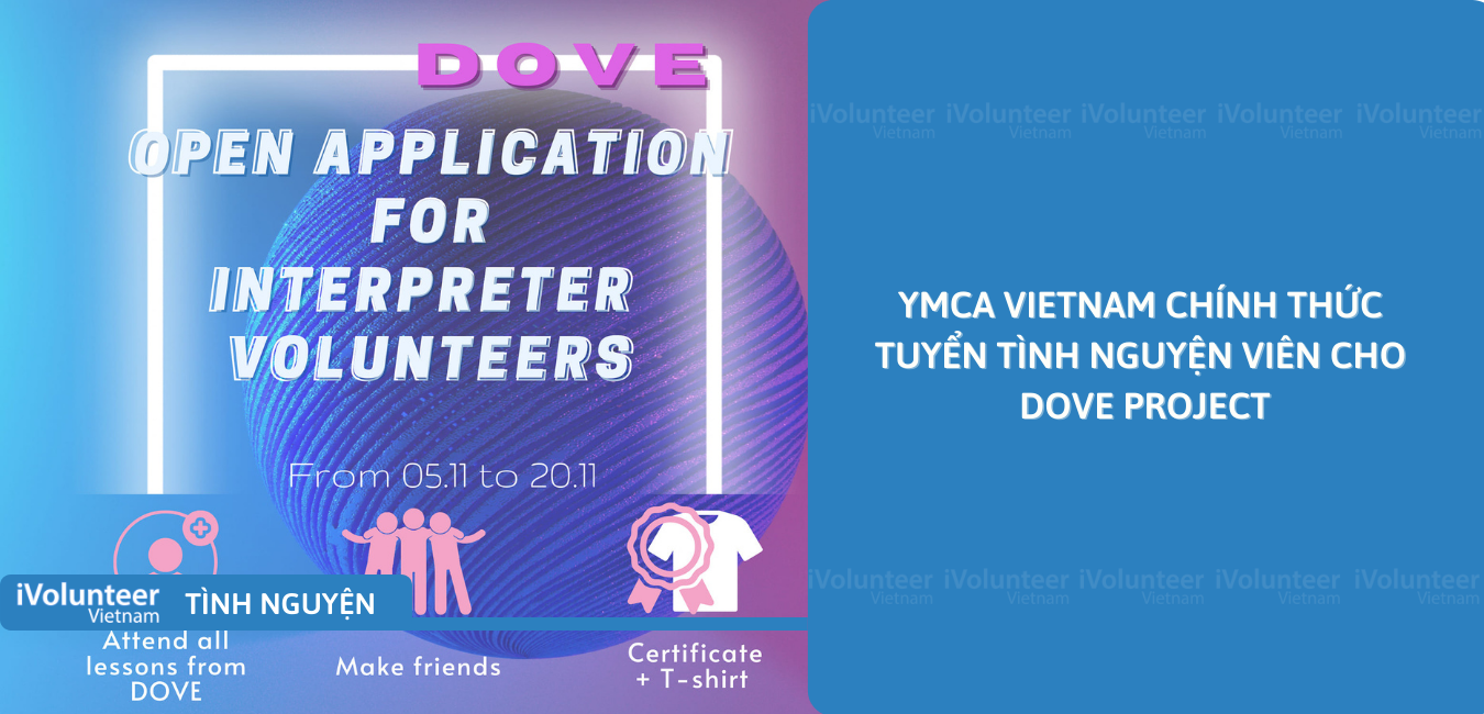 [Toàn Quốc] YMCA Vietnam Chính Thức Tuyển Tình Nguyện Viên Cho DOVE Project