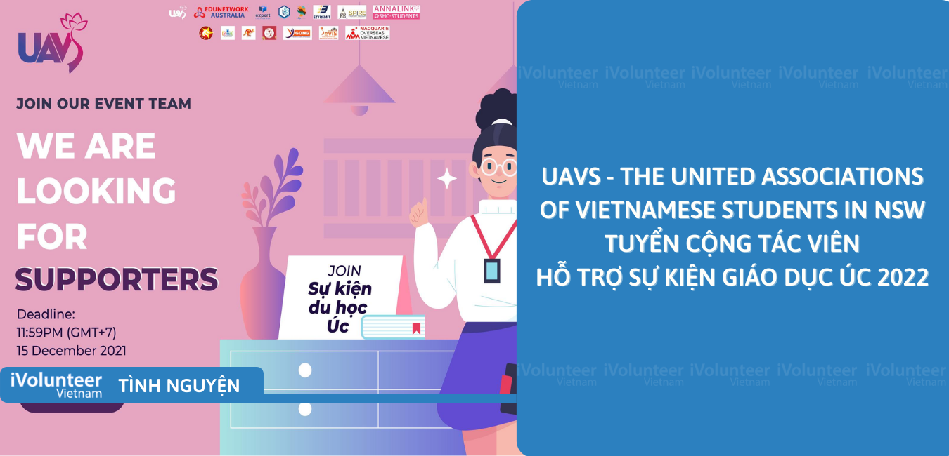 [HN] UAVS - The United Associations Of Vietnamese Students In NSW Tuyển Cộng Tác Viên Hỗ Trợ Sự Kiện Giáo Dục Úc 2022