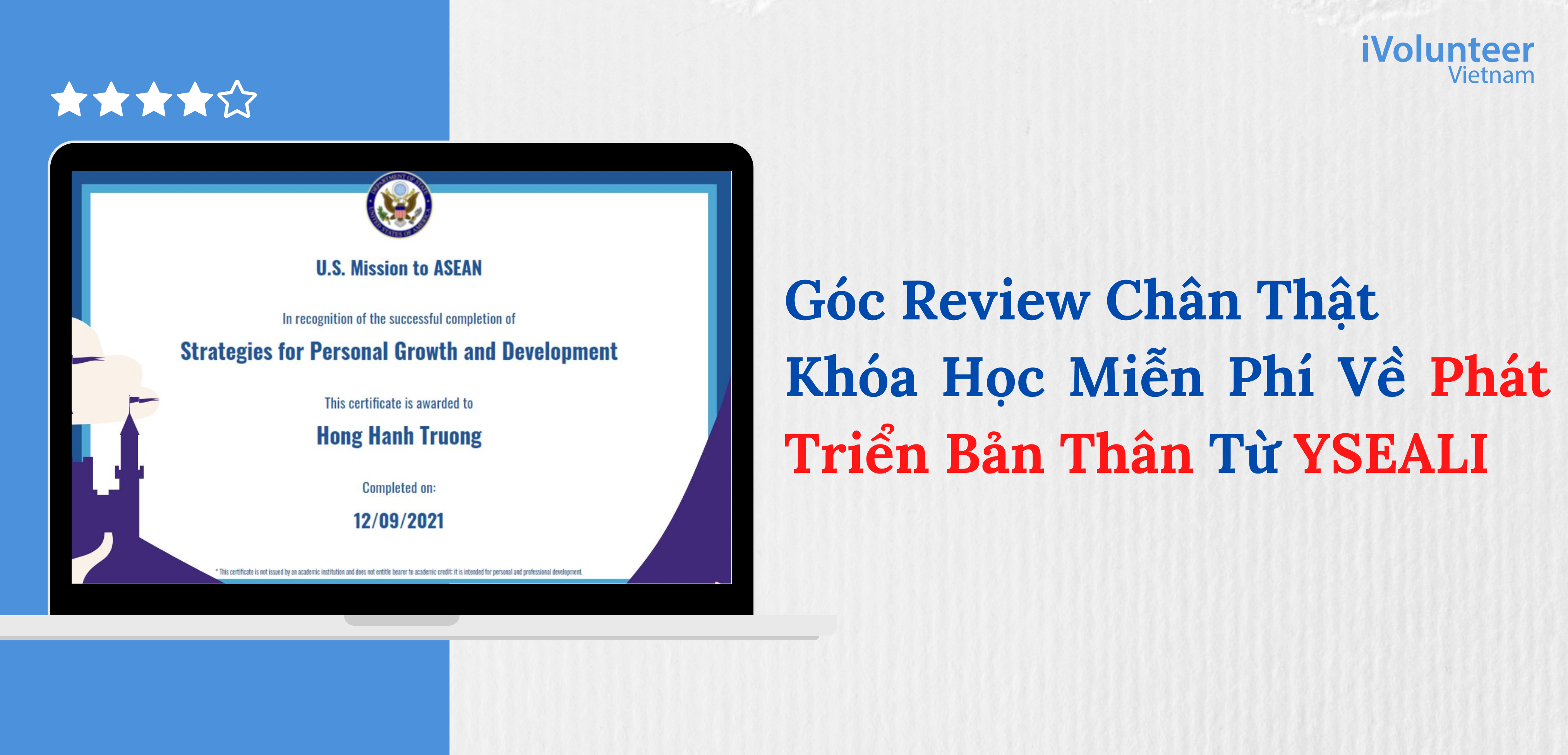 Góc Review Chân Thật Về Khóa Học Miễn Phí Về Phát Triển Bản Thân Từ YSEALI