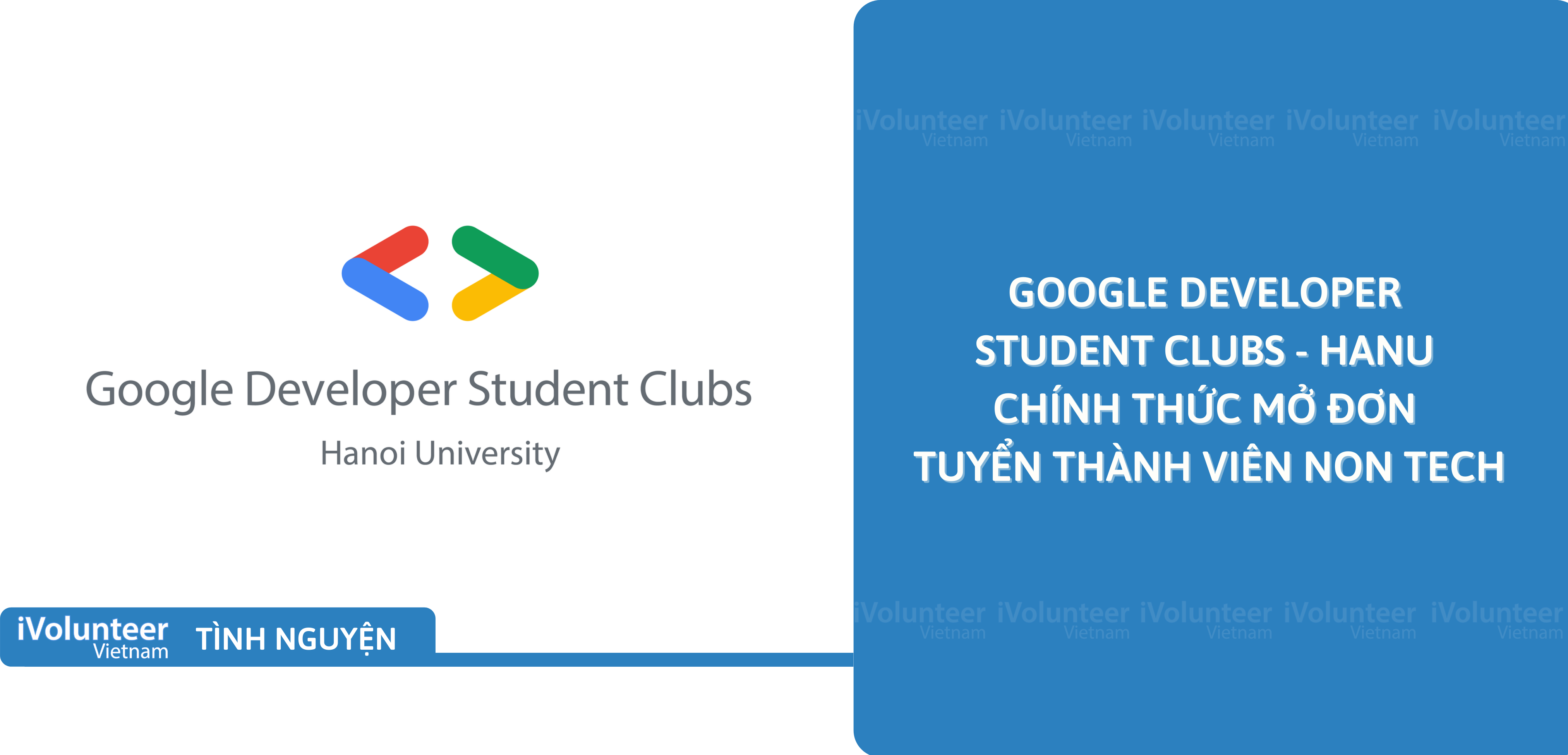 [HN] Google Developer Student Clubs - HANU Chính Thức Mở Đơn Tuyển Thành Viên Non Tech