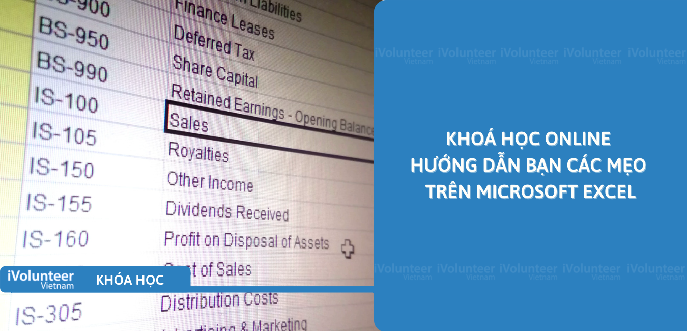 Khoá Học Online Hướng Dẫn Bạn Các Mẹo Trên Microsoft Excel