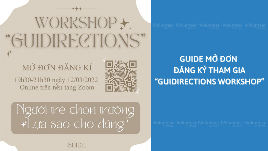 [Online] Guide Mở Đơn Đăng Ký Tham Gia “Guidirections Workshop”