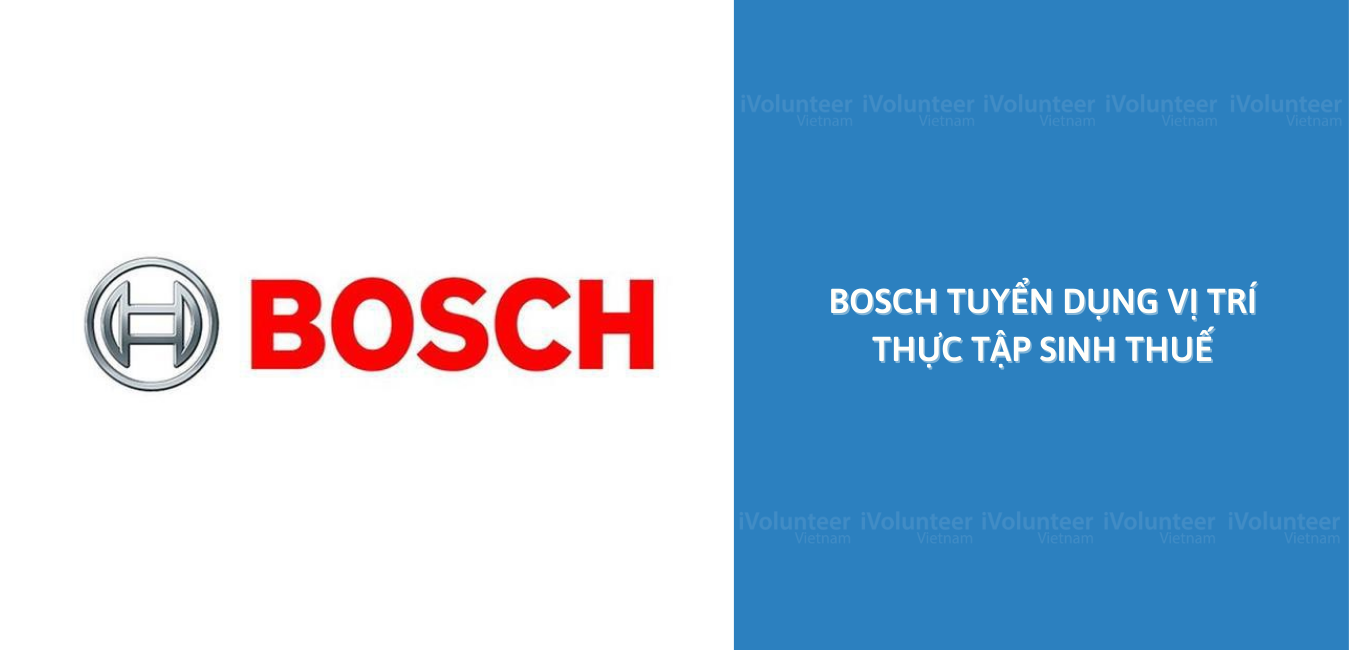 [TP.HCM] Bosch Tuyển Dụng Vị Trí Thực Tập Sinh Về Thuế