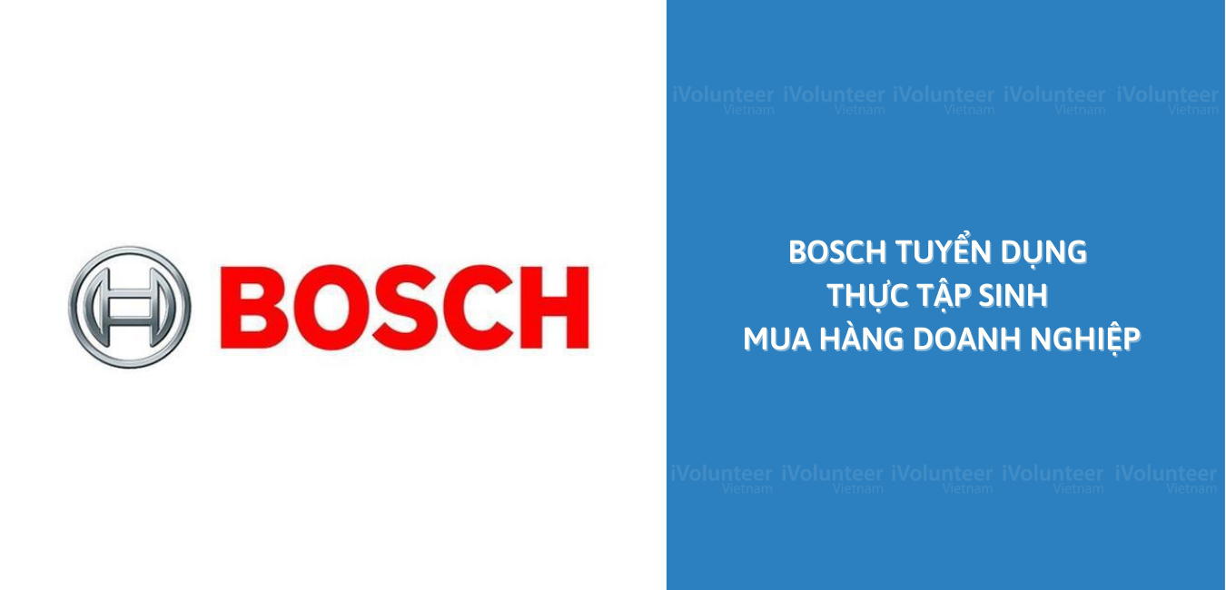 [TP.HCM] Bosch Tuyển Dụng Vị Trí Thực Tập Sinh Mua Hàng Doanh Nghiệp