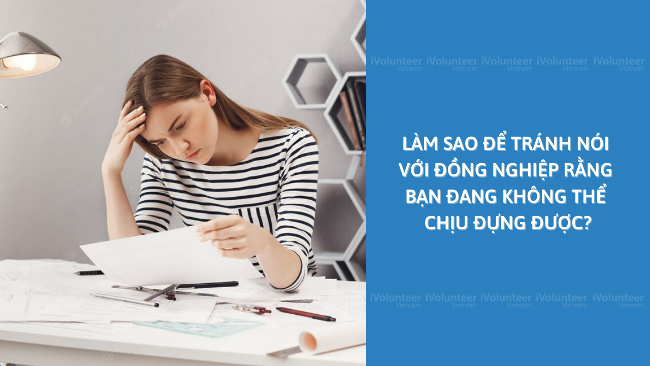 Làm Sao Để Tránh Nói Với Đồng Nghiệp Rằng Bạn Đang Không Thể Chịu Đựng Được Họ?