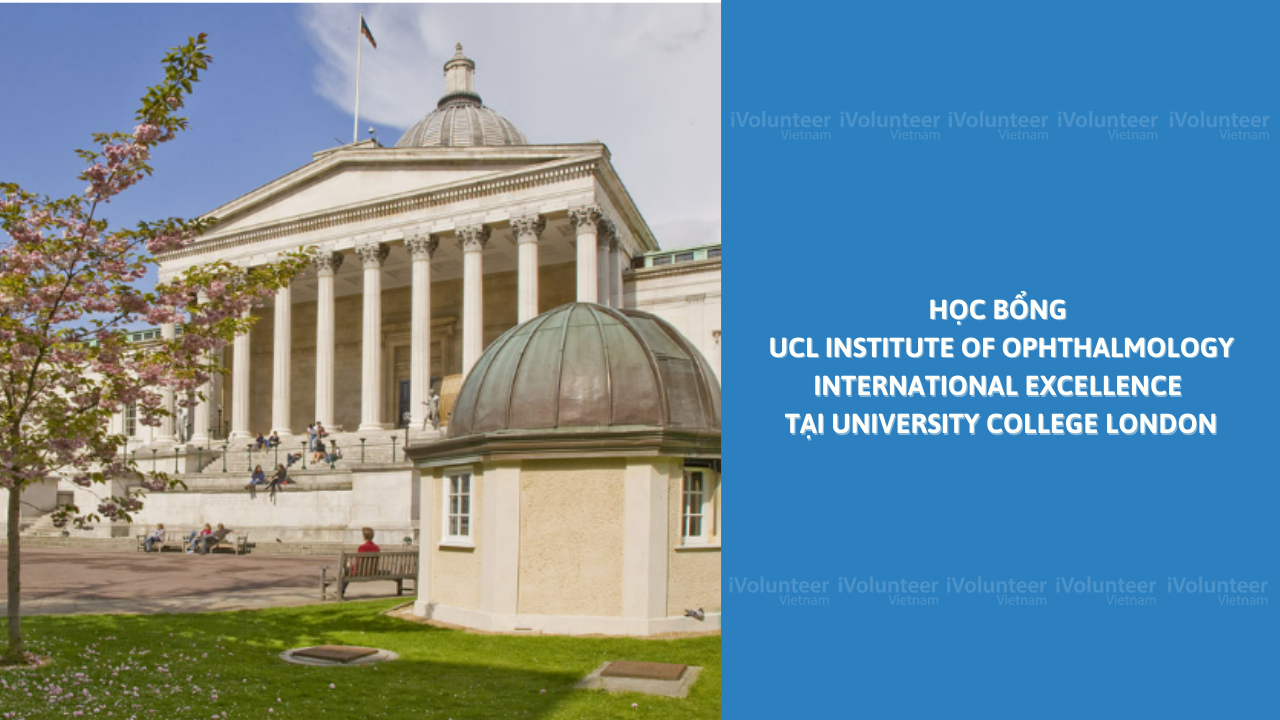Học Bổng UCL Institute of Ophthalmology International Excellence Tại University College London-Top 3 Đại Học Lâu Đời Nhất Vương Quốc Anh.