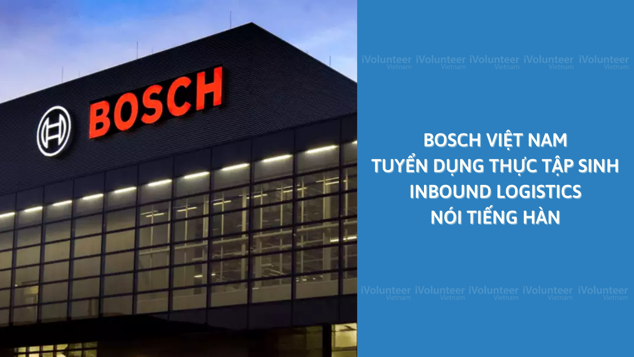 Bosch Việt Nam Tuyển Dụng Thực Tập Sinh Inbound Logistics Nói Tiếng Hàn
