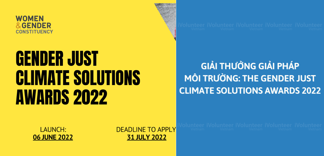 Giải Thưởng Giải Pháp Môi Trường: The Gender Just Climate Solutions Awards 2022