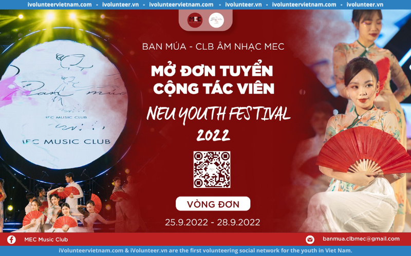 Ban Múa – Câu Lạc Bộ Âm Nhạc MEC Mở Đơn Tuyển Cộng Tác Viên Sự Kiện NEU Youth Festival