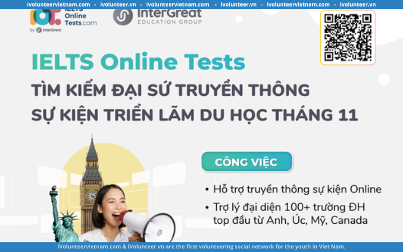 IELTS Online Tests Việt Nam Tìm Kiếm Đại Sứ Truyền Thông Sự Kiện Triển Lãm Du Học Tháng 11