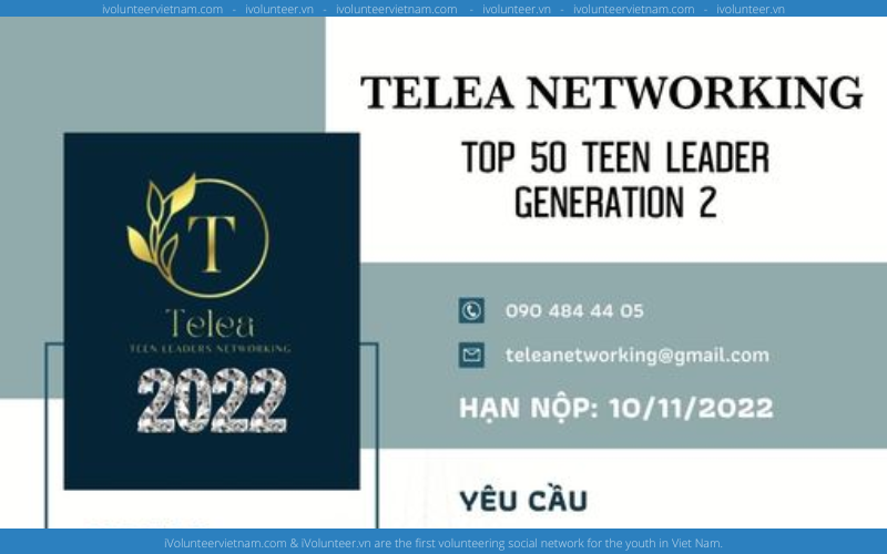 Tổ Chức Phi Lợi Nhuận Telea Networking Tìm Kiếm Telea Top 50 Teen Leader Generation