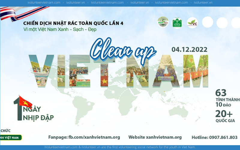 Tổ Chức Xanh Vì Môi Trường Tuyển Tình Nguyện Viên Tham Gia Chiến Dịch Clean Up Việt Nam Lần 4
