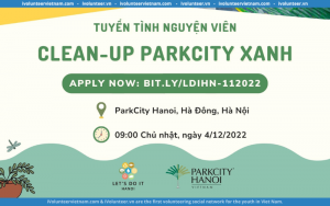 Let’s Do It Hanoi Tuyển Tình Nguyện Viên Cho Hoạt Động Cleanup PARKCITY XANH