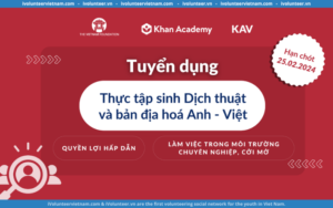 Tổ Chức Phi Chính Phủ The Vietnam Foundation Tuyển Dụng Thực Tập Sinh Dịch Thuật Và Bản Địa Hóa Anh – Việt