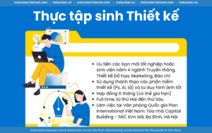 Plan International Việt Nam Tuyển Dụng Thực Tập Sinh Thiết Kế