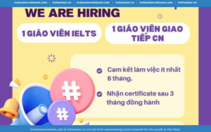 Tuyển Tình Nguyện Viên Lớp Giao Tiếp Chủ Nhật Và Giáo Viên Ielts Tình Nguyện