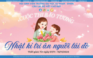 CLB Viết Chữ Đẹp – Tổ Chức Cuộc Thi “Nhật Kí Tri Ân Người Lái Đò”